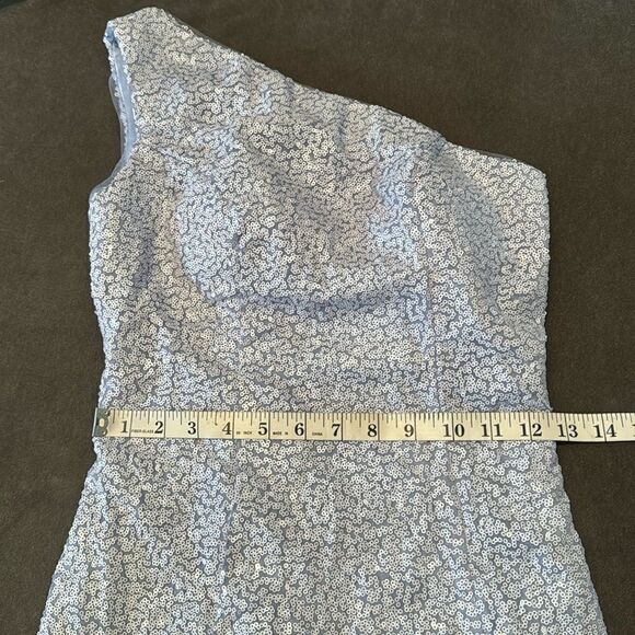 Women’s Lavender Sequined One Shoulder Short Prom Party Homecoming Dress Size 2 - Picture 11 of 13